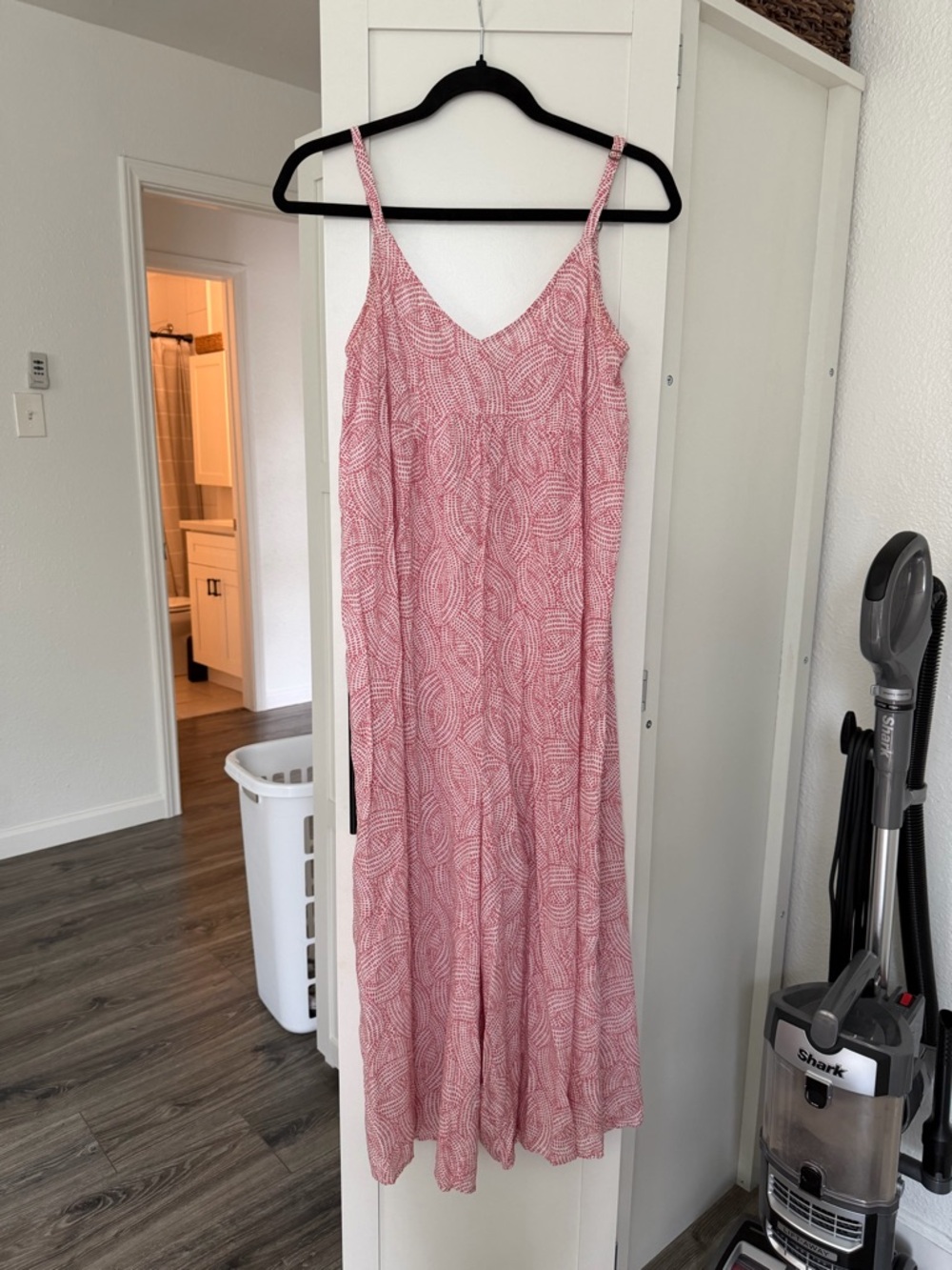Anthropologie Pink Patterned Sleeveless Jumpsuit